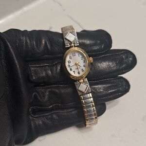 Sophisticated Gold and Silver Women's Bracelet Watch